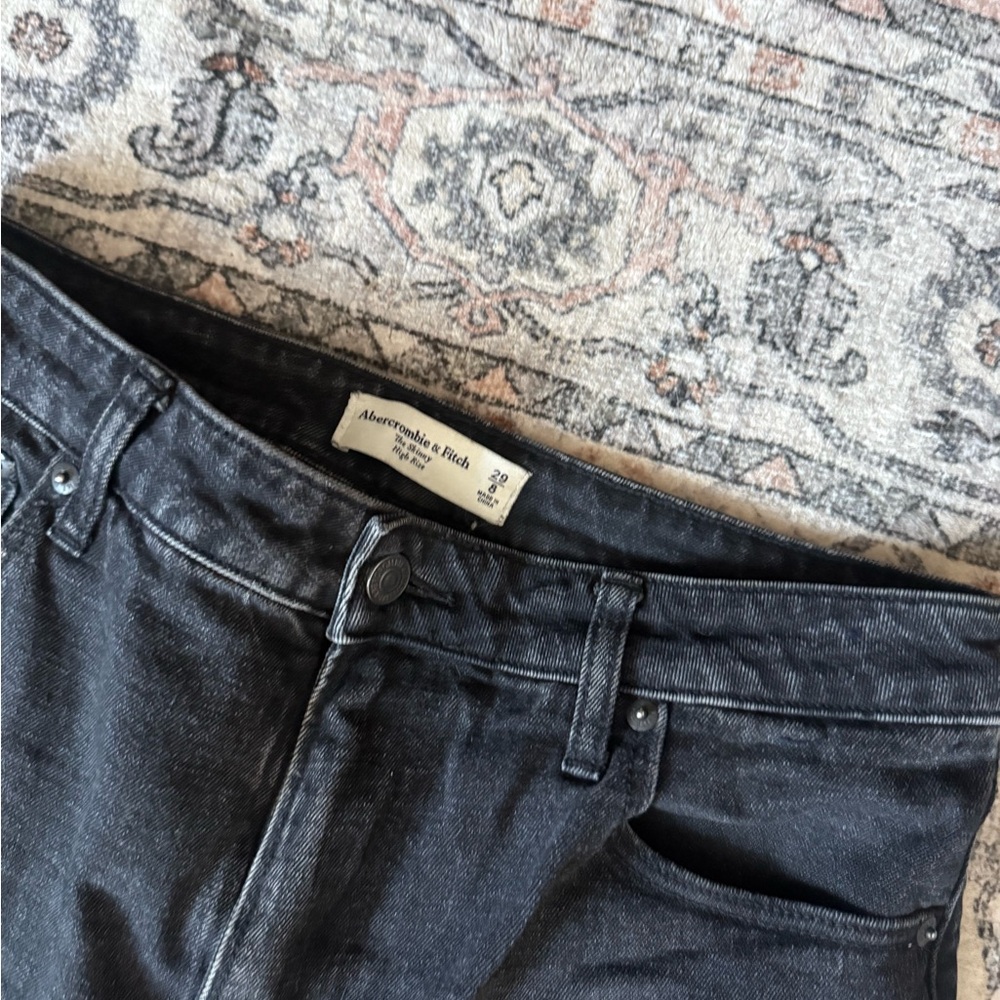Abercrombie & Fitch Women's Dark Black Skinny Jeans